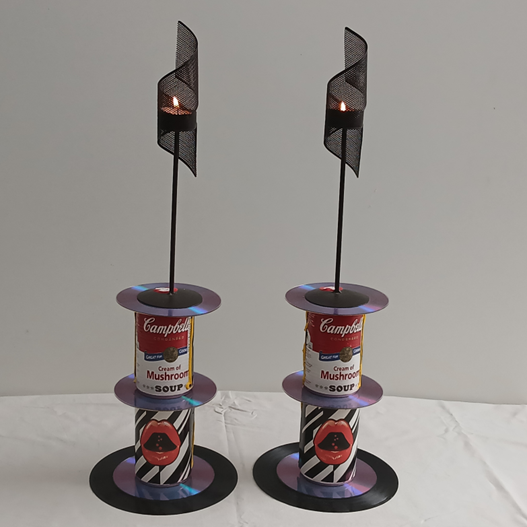 Pop art candle