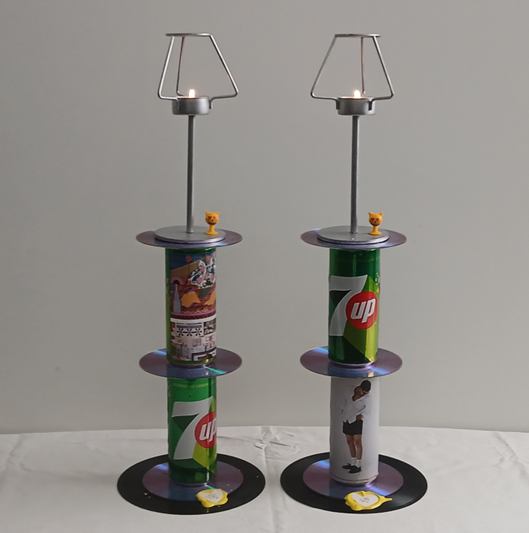 Pop art candle