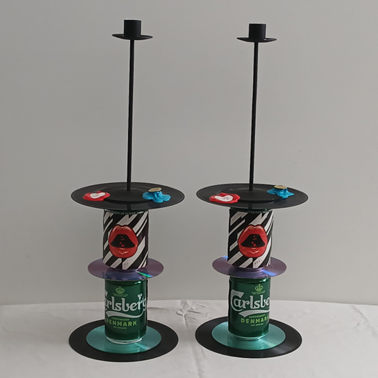 Pop art candle
